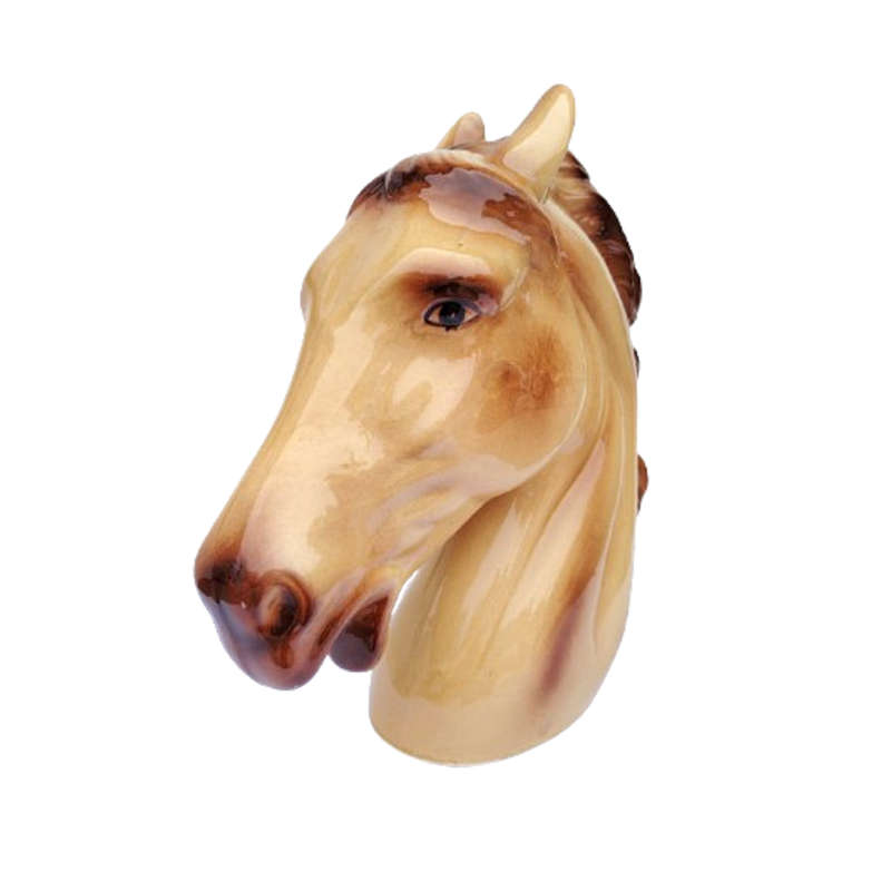 Huge Vintage Porcelain Horses Head Statue