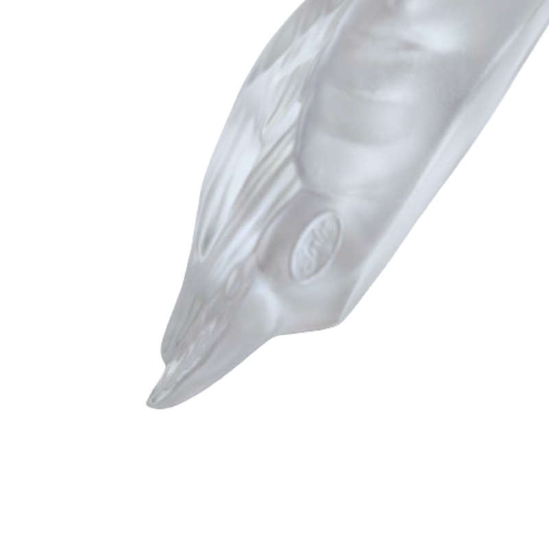 Boyd Frosted Glass Duck Swimming Duck Paperweight