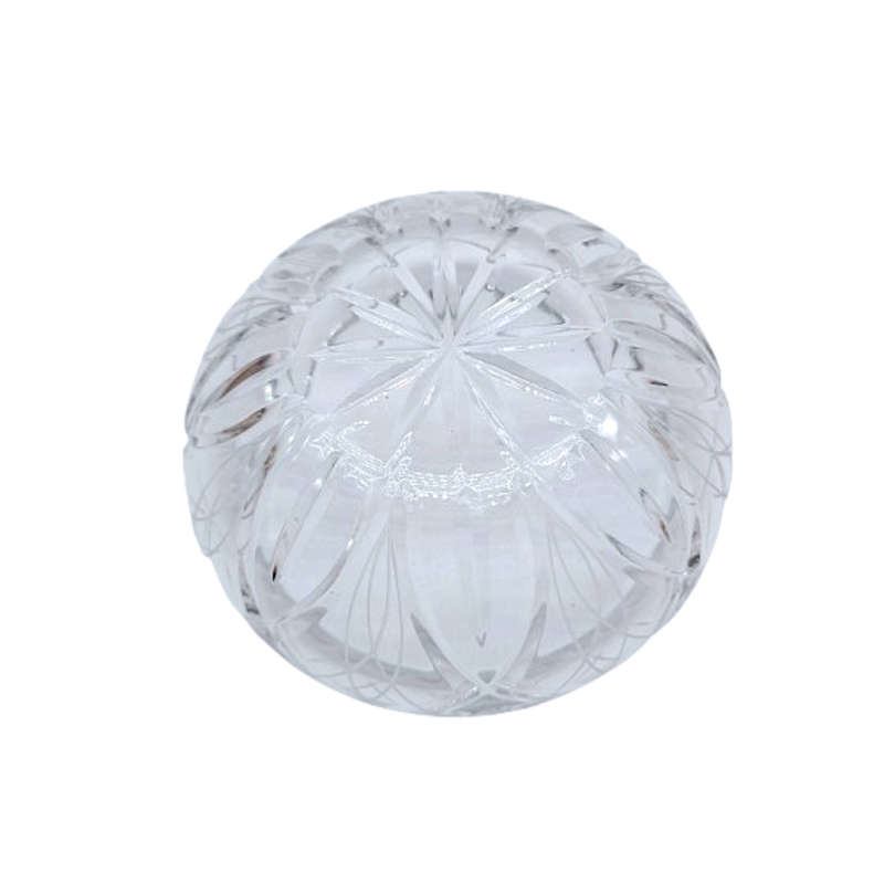 Great Quality Lead Cut Crystal Etched Round Dish Bowl