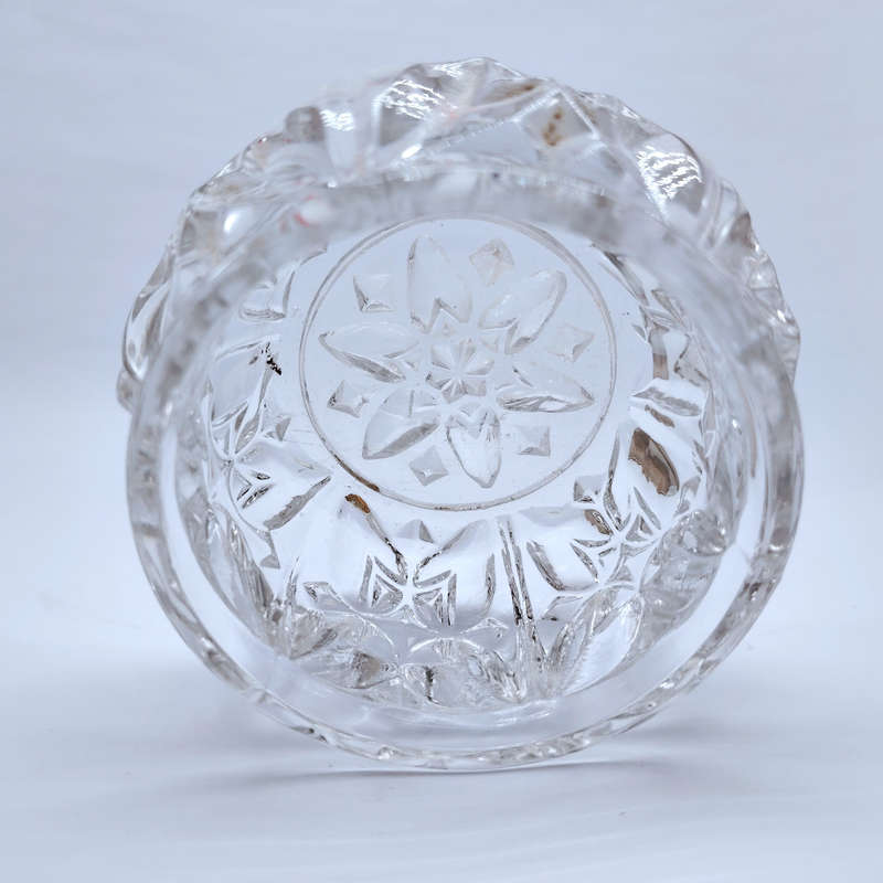 Vintage German 1930-1950 Bonboniere Lidded Glass Dish