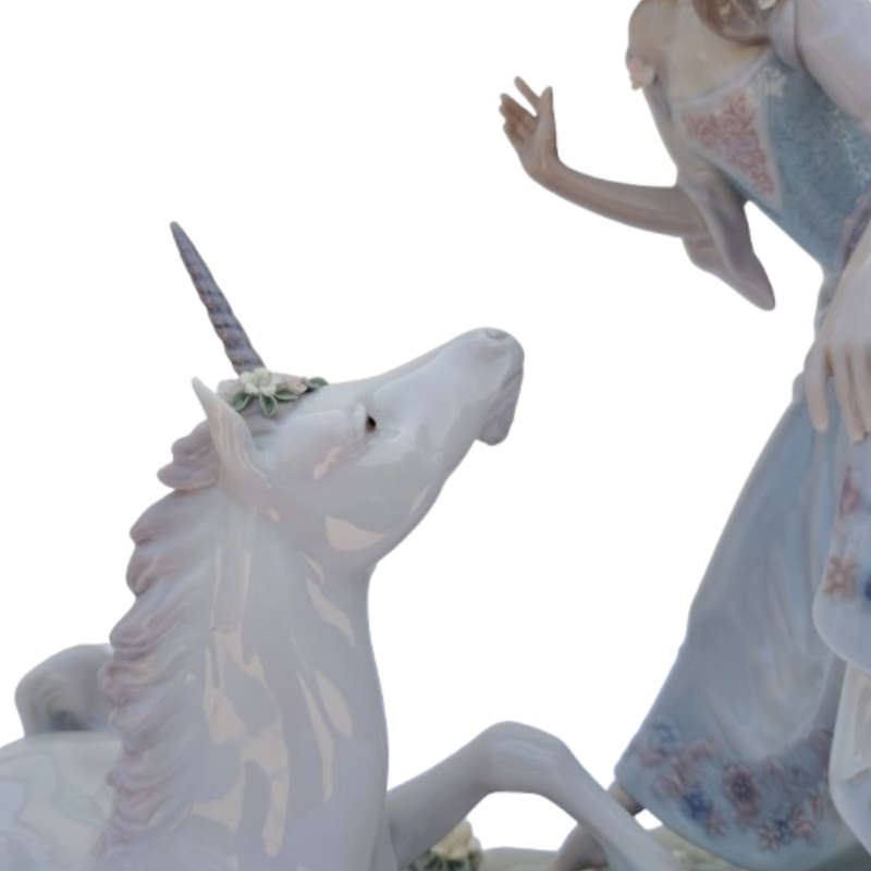 Lladro Rare Figurine Princess and the Unicorn #1755