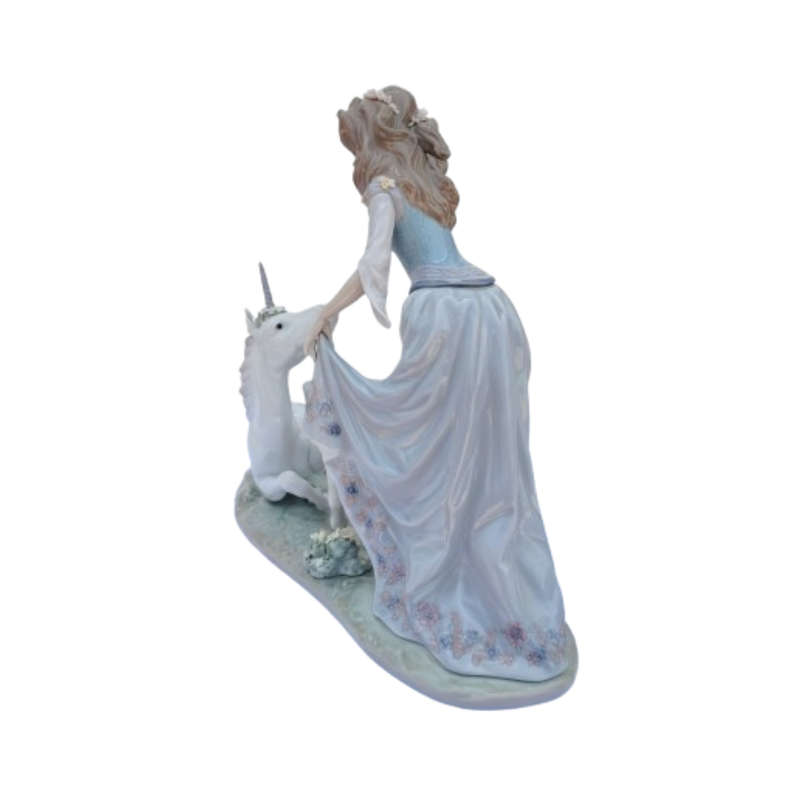 Lladro Rare Figurine Princess and the Unicorn #1755
