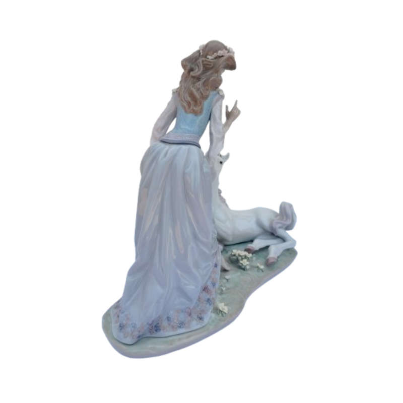 Lladro Rare Figurine Princess and the Unicorn #1755