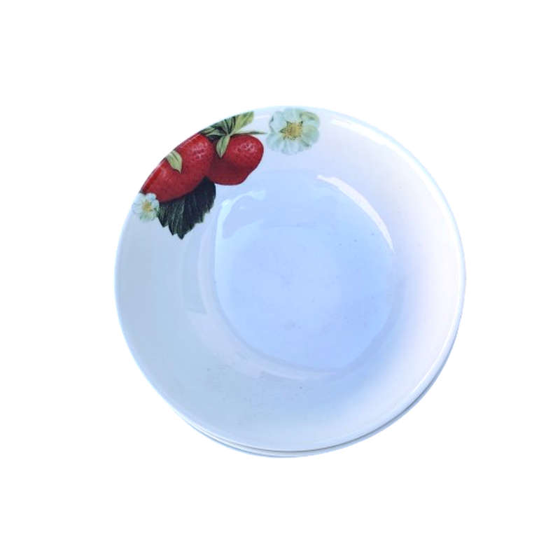 Fruits and Flowers Royal Bone China Sauce Boat on Plate