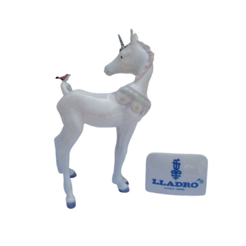 Lladro Rare Figurine Standing Little Unicorn #5993