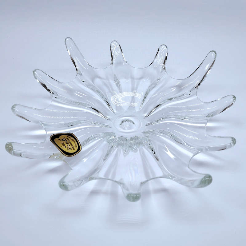 Lux Glass Faconne Main Austria Starfish Centerpiece Bowl
