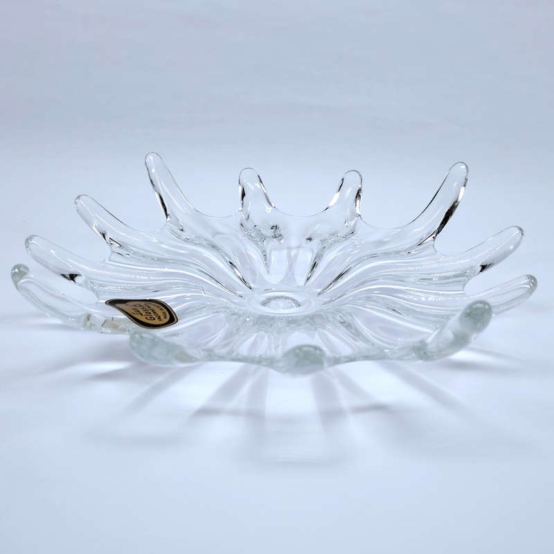 Lux Glass Faconne Main Austria Starfish Centerpiece Bowl