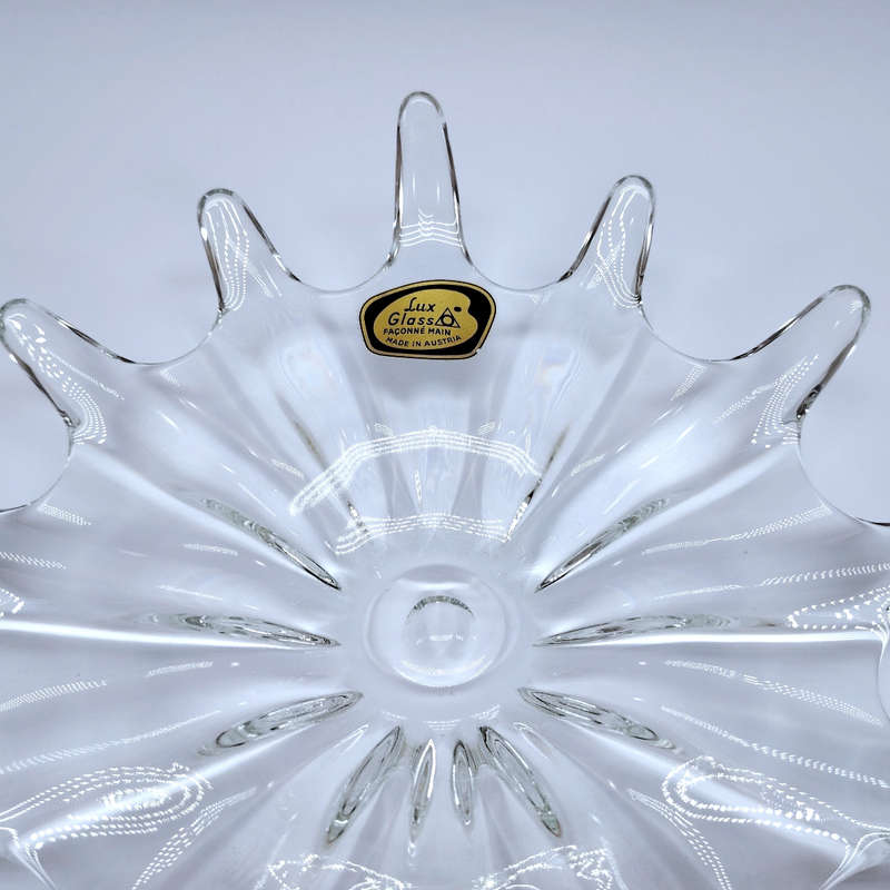 Lux Glass Faconne Main Austria Starfish Centerpiece Bowl