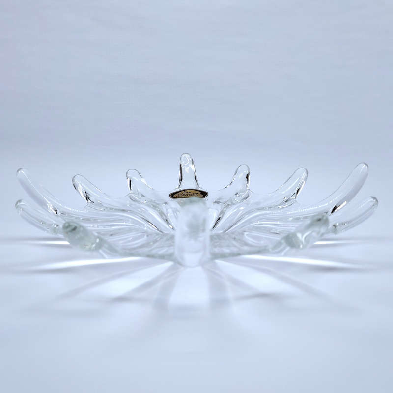 Lux Glass Faconne Main Austria Starfish Centerpiece Bowl