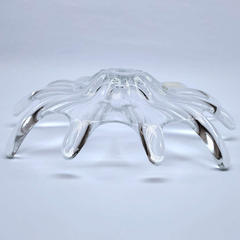 Lux Glass Faconne Main Austria Starfish Centerpiece Bowl