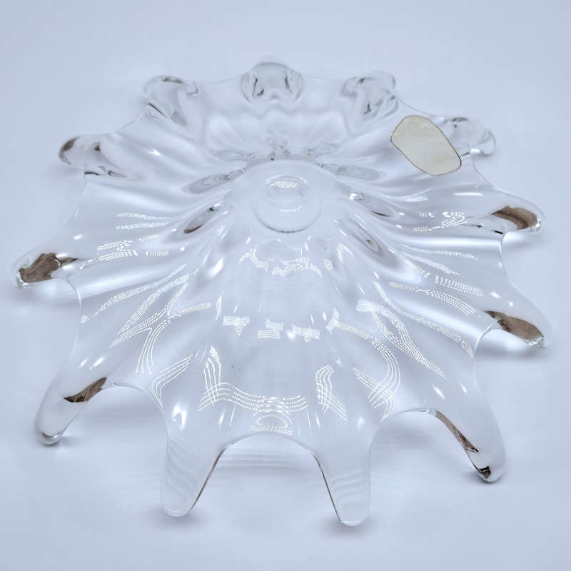 Lux Glass Faconne Main Austria Starfish Centerpiece Bowl