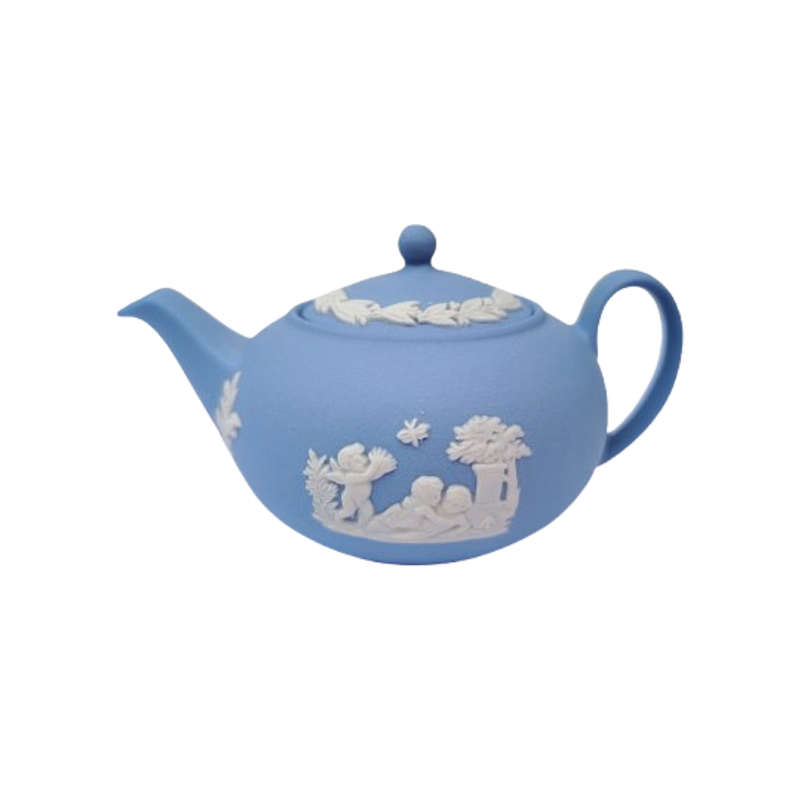 Vintage Wedgwood Blue Jasper Miniature Tea Coffee Set