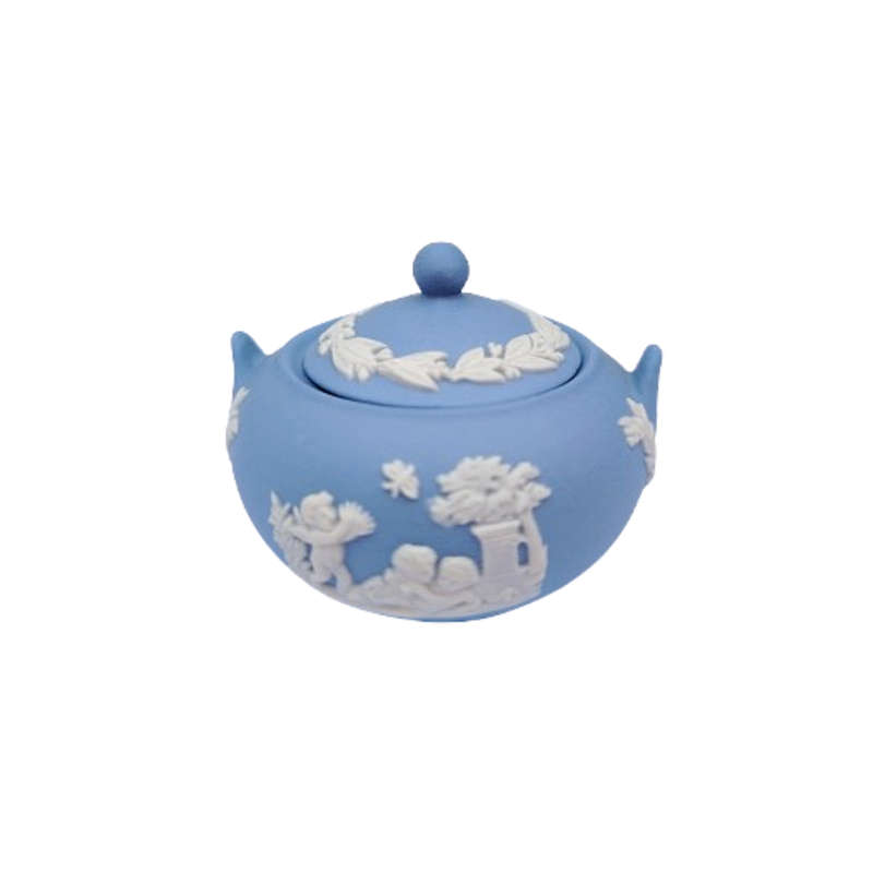Vintage Wedgwood Blue Jasper Miniature Tea Coffee Set