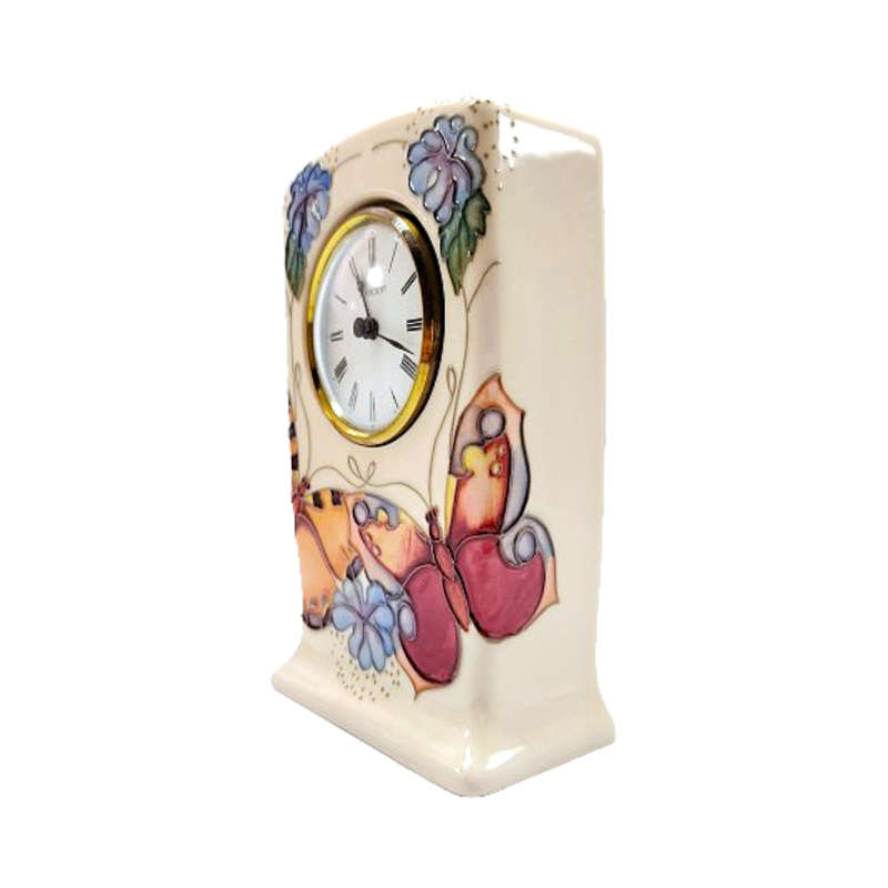 Moorcroft porcelain Butterfly clock case