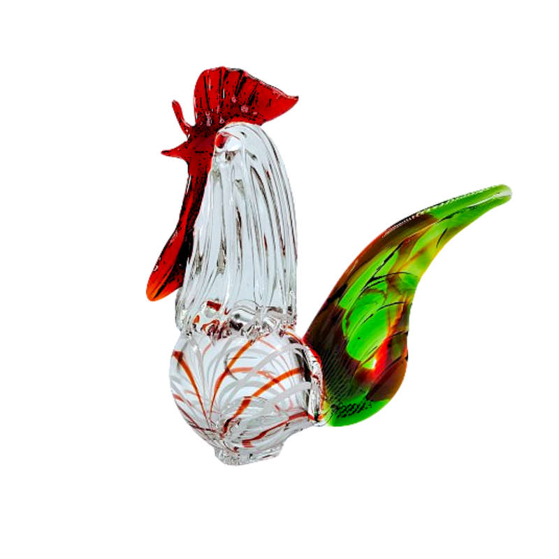 Murano Large Vintage Chicken Hen Rooster Sculpture