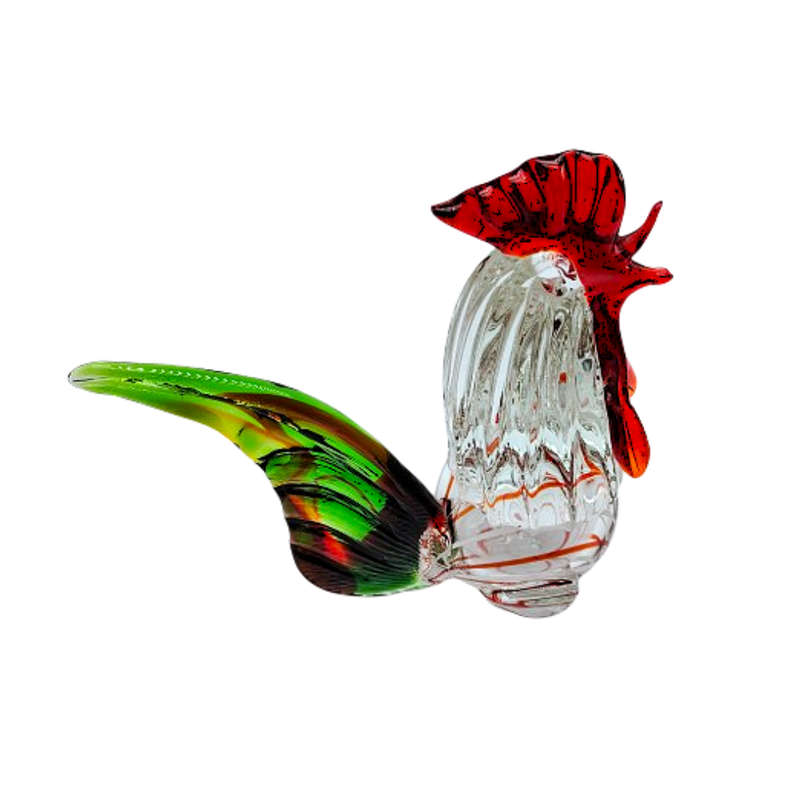 Murano Large Vintage Chicken Hen Rooster Sculpture
