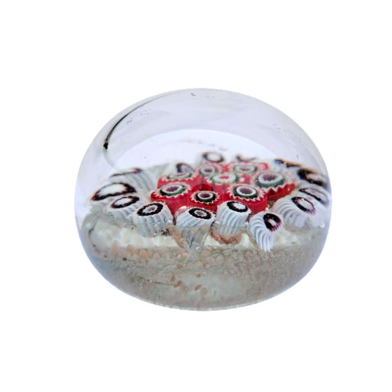Stunning Vintage  Millefiori  Glass Paperweight