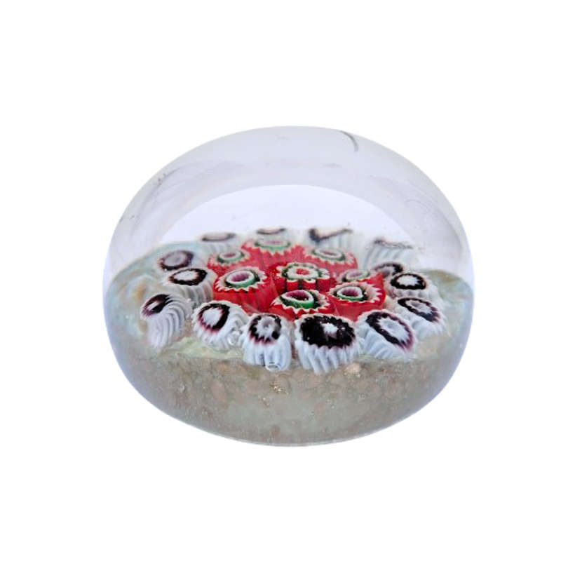 Stunning Vintage  Millefiori  Glass Paperweight