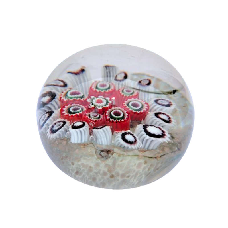 Stunning Vintage  Millefiori  Glass Paperweight