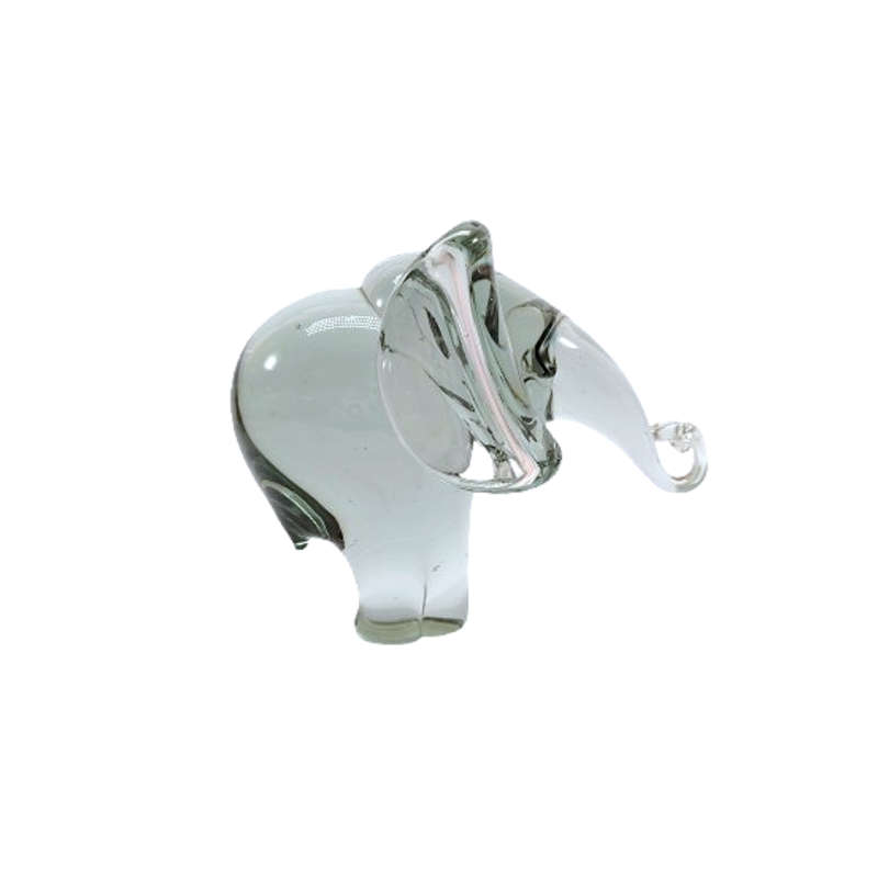 Art Ngwenya Glass Baby Elephant Paperweight Swaziland