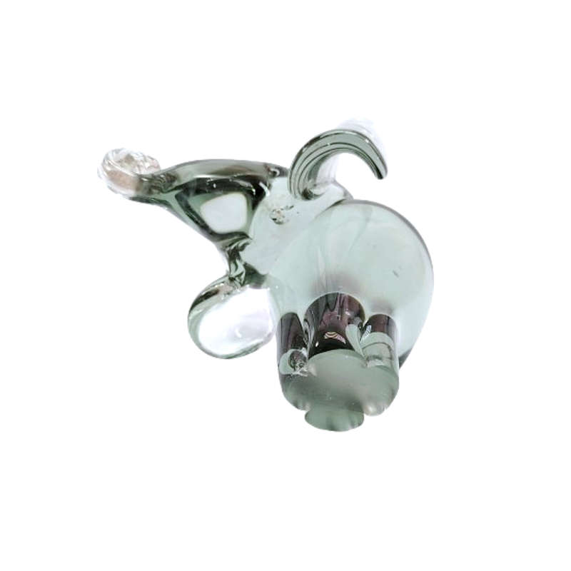 Art Ngwenya Glass Baby Elephant Paperweight Swaziland
