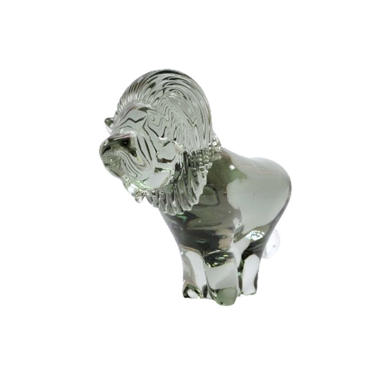 Art Ngwenya Glass Large And Heavy Lion Paperweight Swaziland