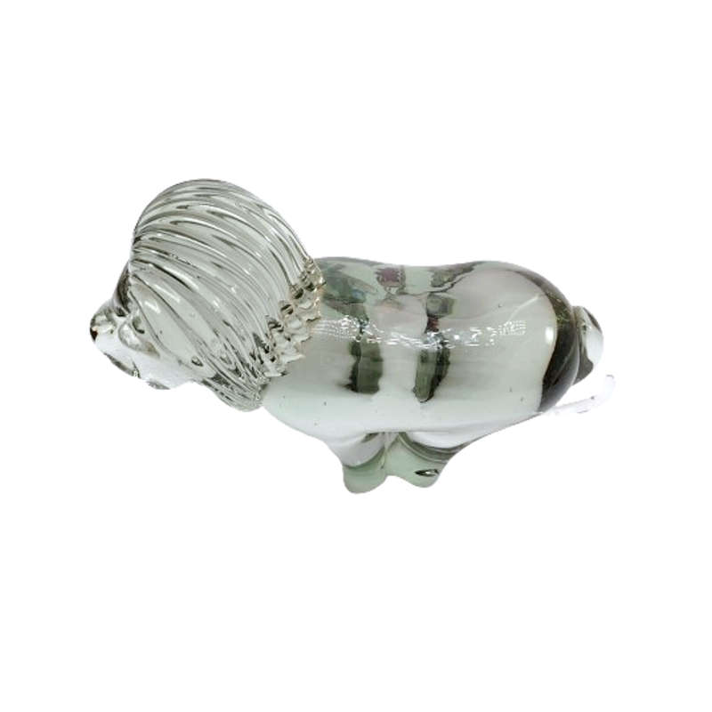 Art Ngwenya Glass Large And Heavy Lion Paperweight Swaziland