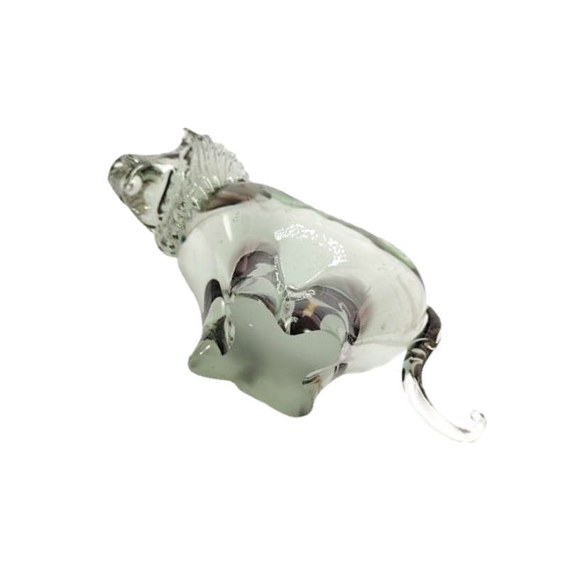 Art Ngwenya Glass Large And Heavy Lion Paperweight Swaziland