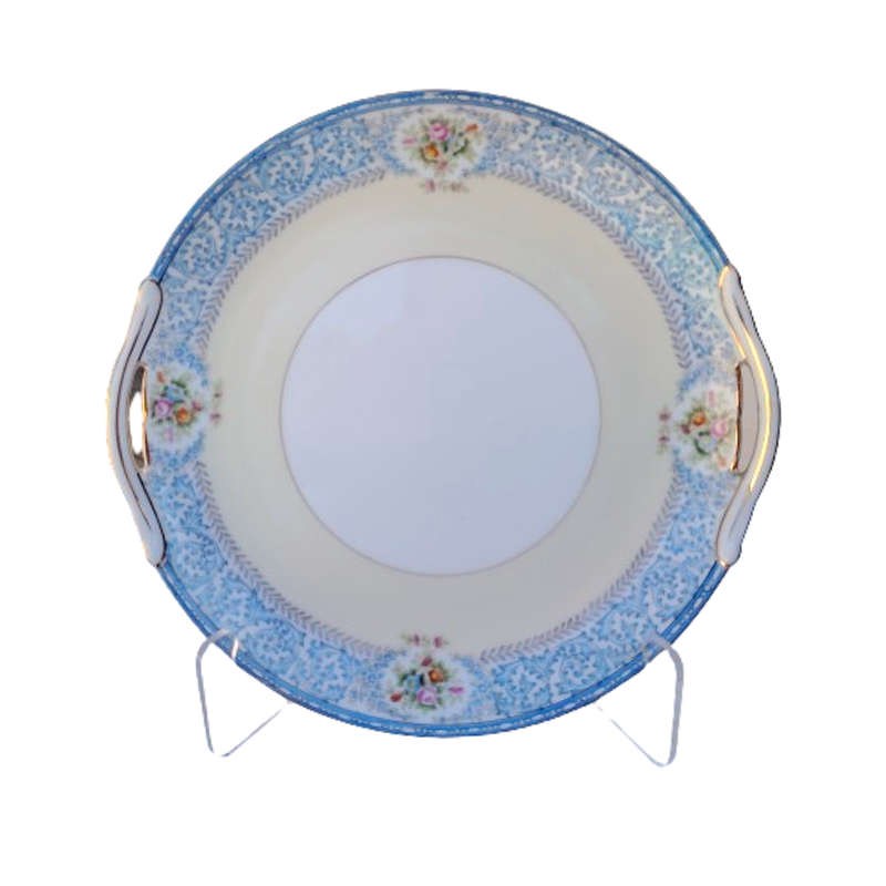 Noritake Blue and Yellow Large Cake Plate