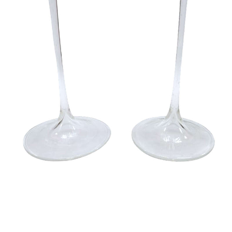 Two Striking Clear Blown Glass Oil Burners
