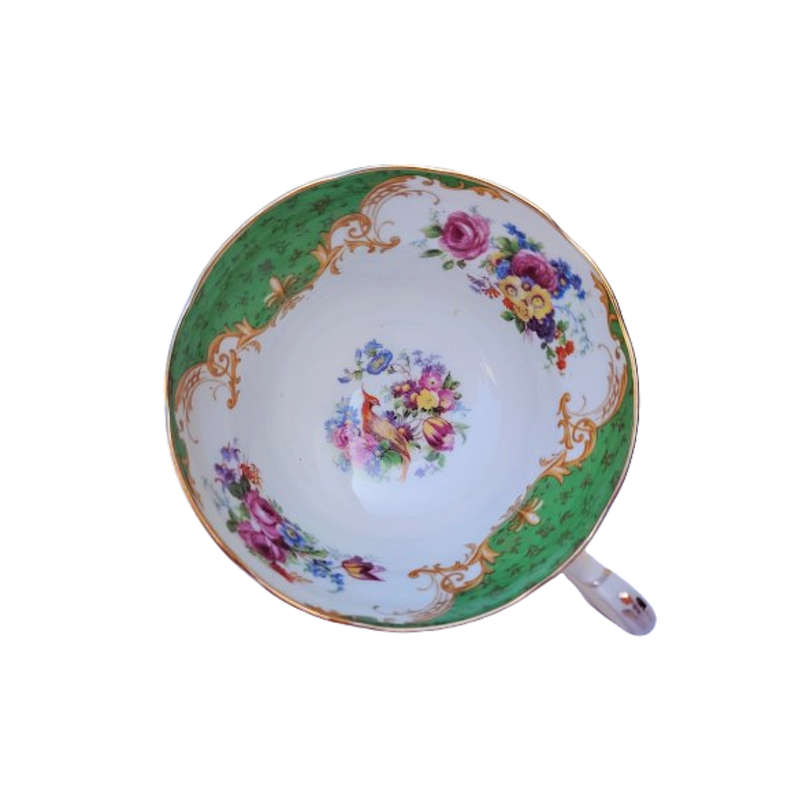 Paragon Fine Bone China Green Rockingham Tea Set