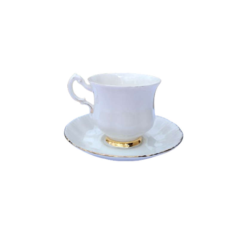 Paragon Elegant White and Gold Tea Set