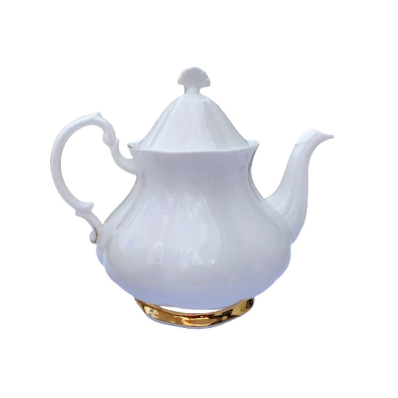Paragon Elegant White and Gold Tea Set