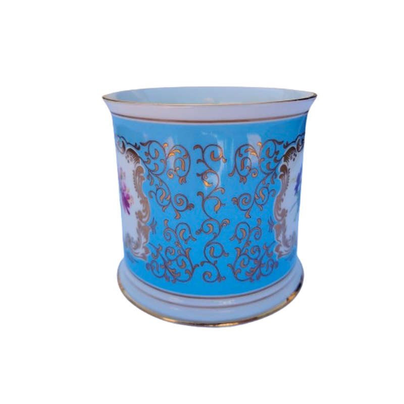 Bone China Mug from Past Times Beautiful Trembly Rose Blue Floral