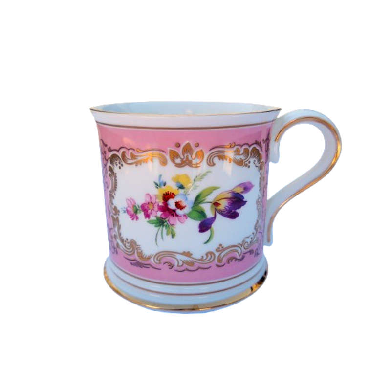 Bone China Mug from Past Times Beautiful Trembly Rose Pink Floral