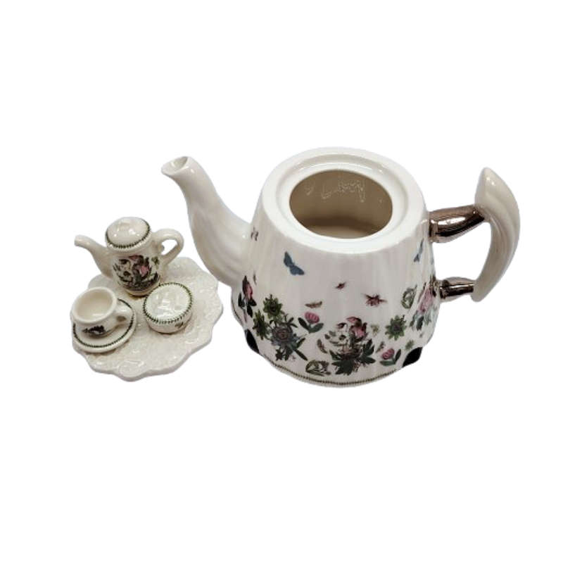 Paul Cardew designed Portmeirion miniature tea pot Botanic Garden