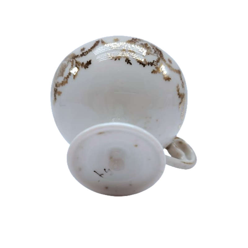 Antique Erdmann Schlegelmilch Pedestal Demitasse Cup and Saucer