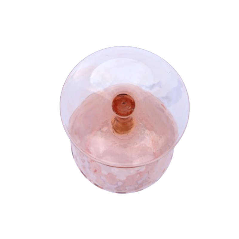 Mid-Century Italian Optic Pink Glass Stem Vase, probably Empoli Italy