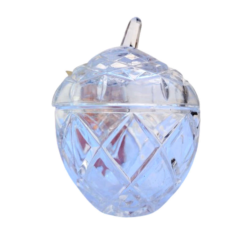 Royal Crystal Rock RCR 24% Crystal Apple Sugar Bowl with Lid