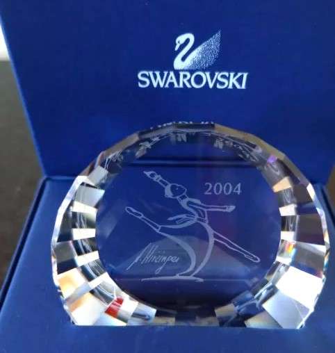 Swarovski Crystal Large 60mm 2004 Annual Edition Anna Disc Paperweight