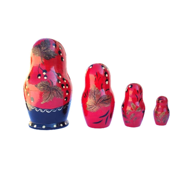 Russian Wooden Red Doll Set