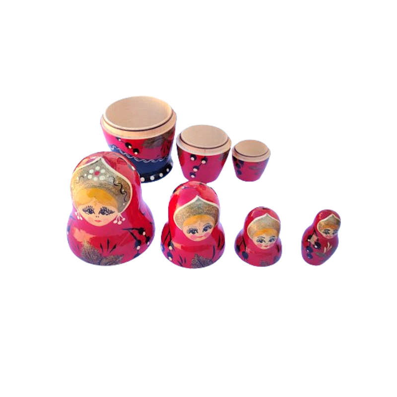 Russian Wooden Red Doll Set