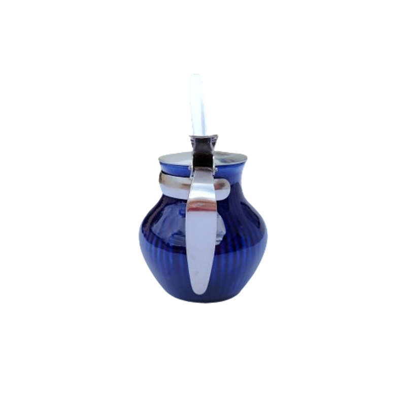 Rorstrand Gense Sweden Cobalt Blue Lidded Jug