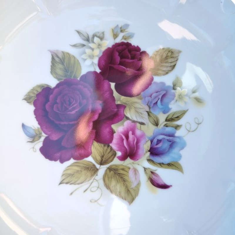 Beautiful Victoria China vintage wall plate mixed roses
