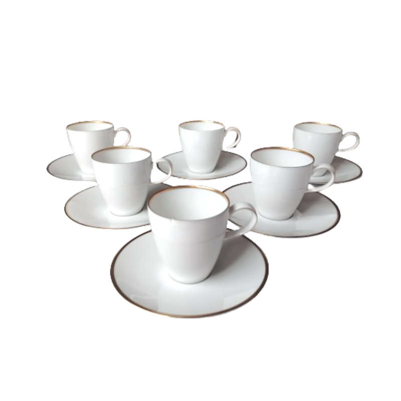 Rosenthal Bavaria White and Gold Cup and Saucer Duo