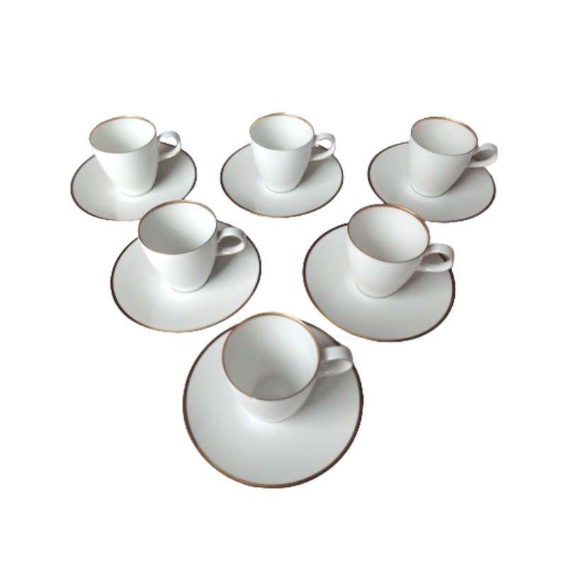 Rosenthal Bavaria White and Gold Cup and Saucer Duo