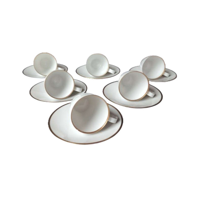 Rosenthal Bavaria White and Gold Cup and Saucer Duo