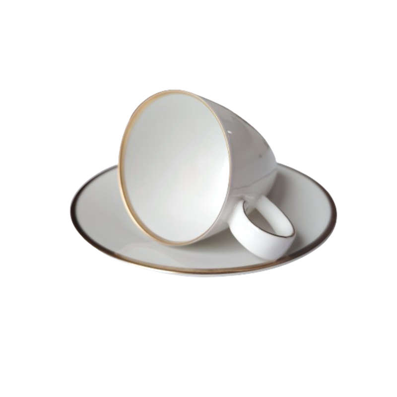 Rosenthal Bavaria White and Gold Cup and Saucer Duo