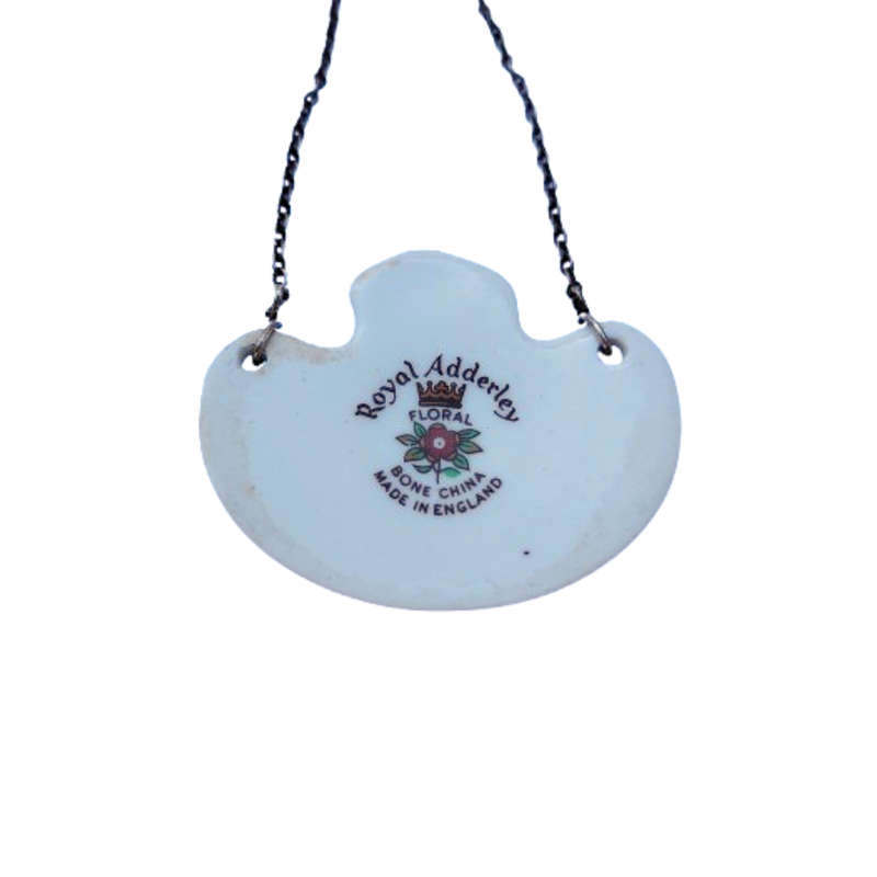 Royal Adderly Brandy Decanter Label Floral