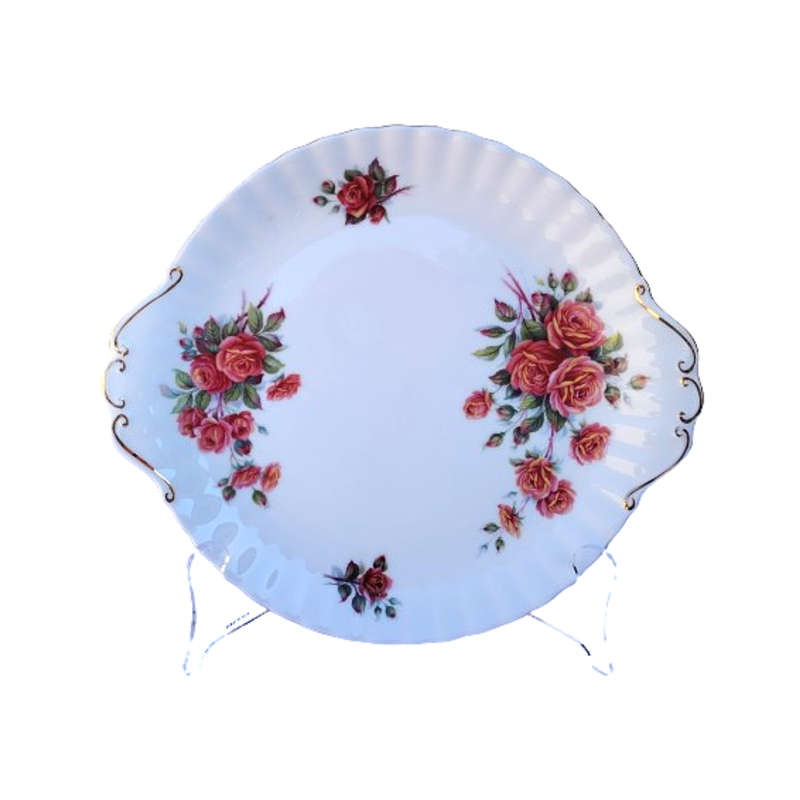 Royal Albert Centennial Rose Large Cake Plate
